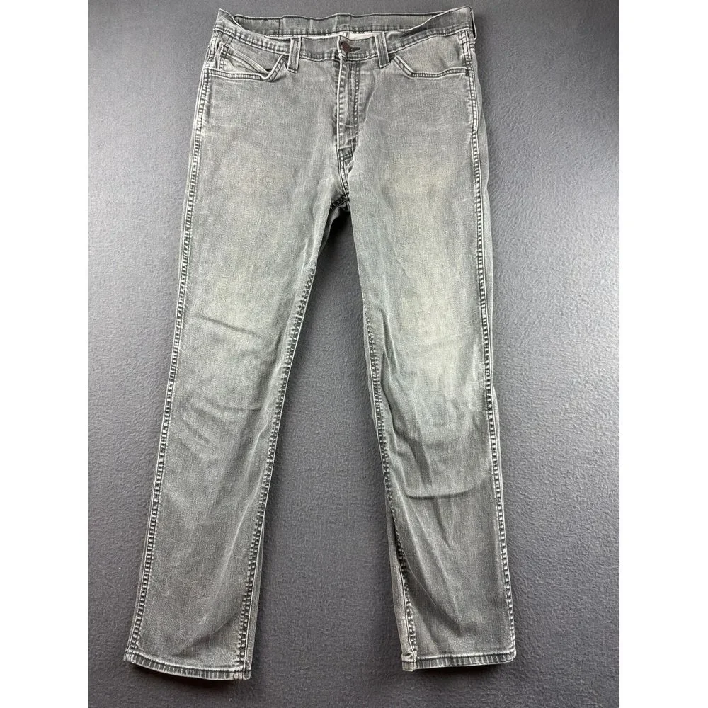 Levis 541 Jeans Men's 34x31* Gray Denim‎ Athletic Fit Straight Stretch Tapered